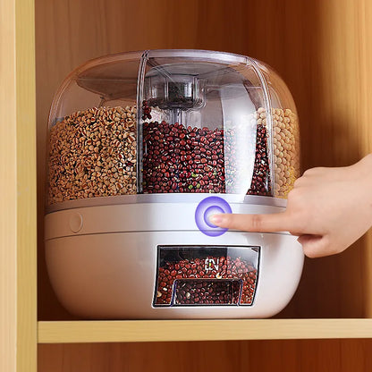 Dispenser de alimentos, cereais e grãos secos para sua cozinha. Balde de grãos à prova de umidade. Recipiente de armazenamento.