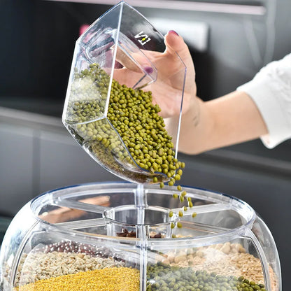 Dispenser de alimentos, cereais e grãos secos para sua cozinha. Balde de grãos à prova de umidade. Recipiente de armazenamento.