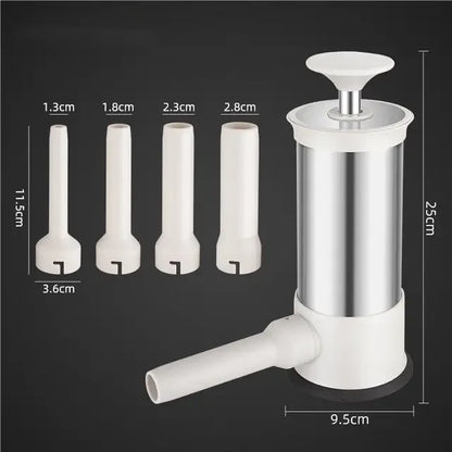 Maquina de fazer linguiça caseira. Modelo vertical. Faça sua linguiça ou salsicha na hora. Pratico. Sua cozinha agradece.