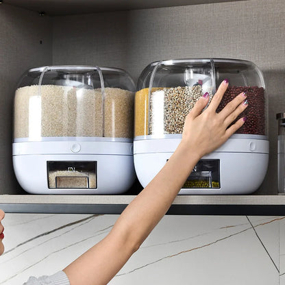 Dispenser de alimentos, cereais e grãos secos para sua cozinha. Balde de grãos à prova de umidade. Recipiente de armazenamento.