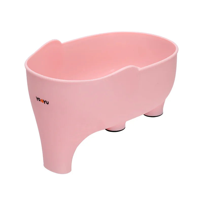 Cesta de drenagem em forma de elefante. Cesta de drenagem de cozinha multiuso. Cesta de drenagem de frutas, vegetais e verduras. Cesta de plástico resistente.