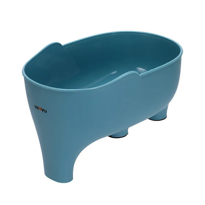 Cesta de drenagem em forma de elefante. Cesta de drenagem de cozinha multiuso. Cesta de drenagem de frutas, vegetais e verduras. Cesta de plástico resistente.