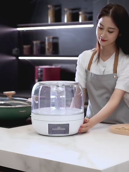 Dispenser de alimentos, cereais e grãos secos para sua cozinha. Balde de grãos à prova de umidade. Recipiente de armazenamento.